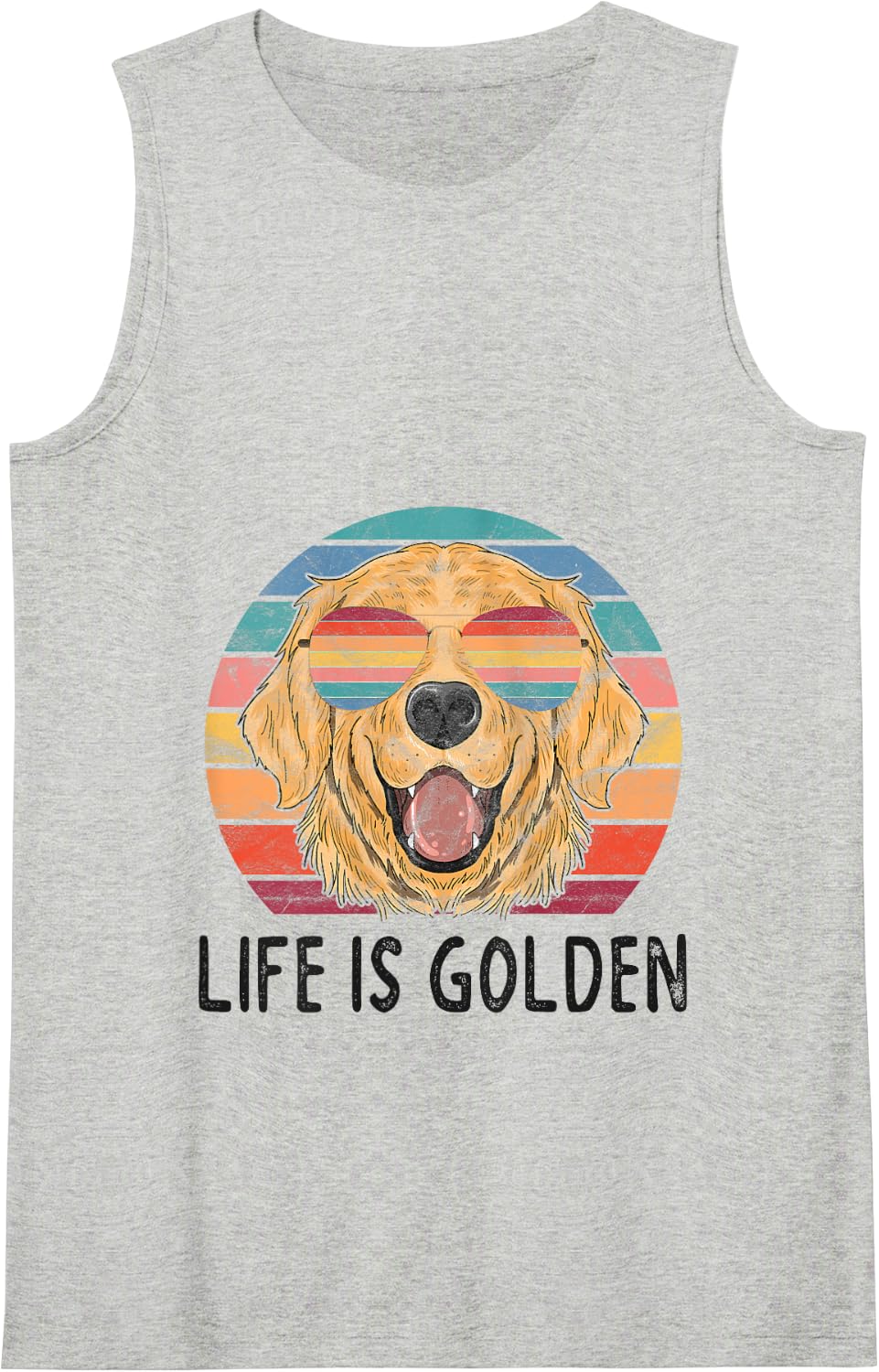 Life is Golden Retriever Dog Gifts, Golden Retriever Tank Top - Heather Grey