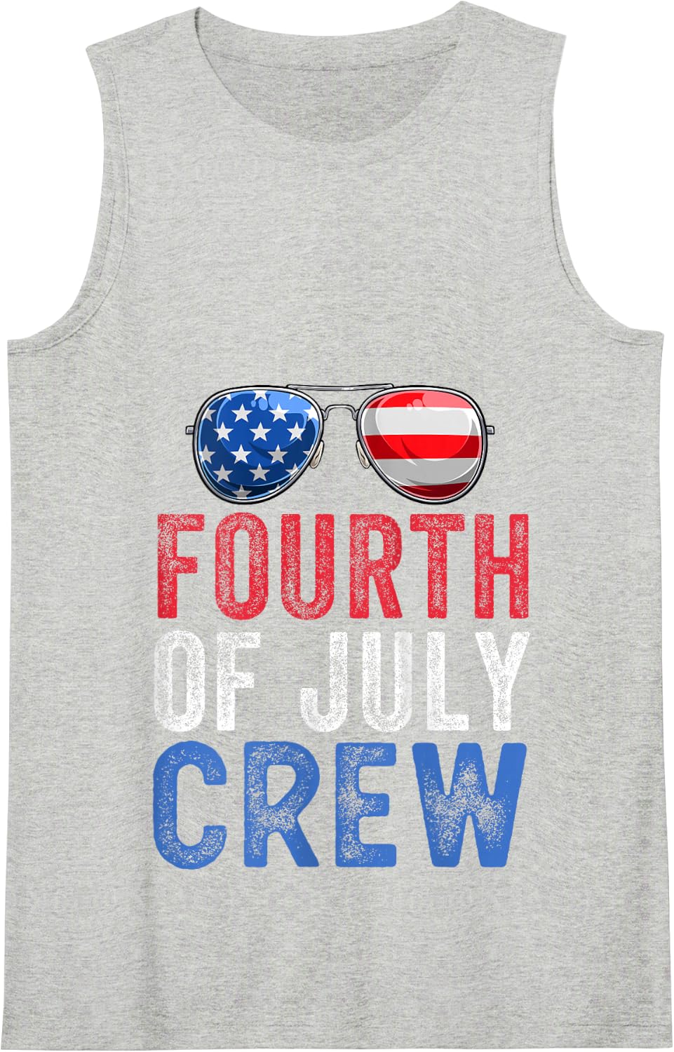 4th of July Crew Matching Family Funny Fourth of July Group Tank Top - Heather Grey