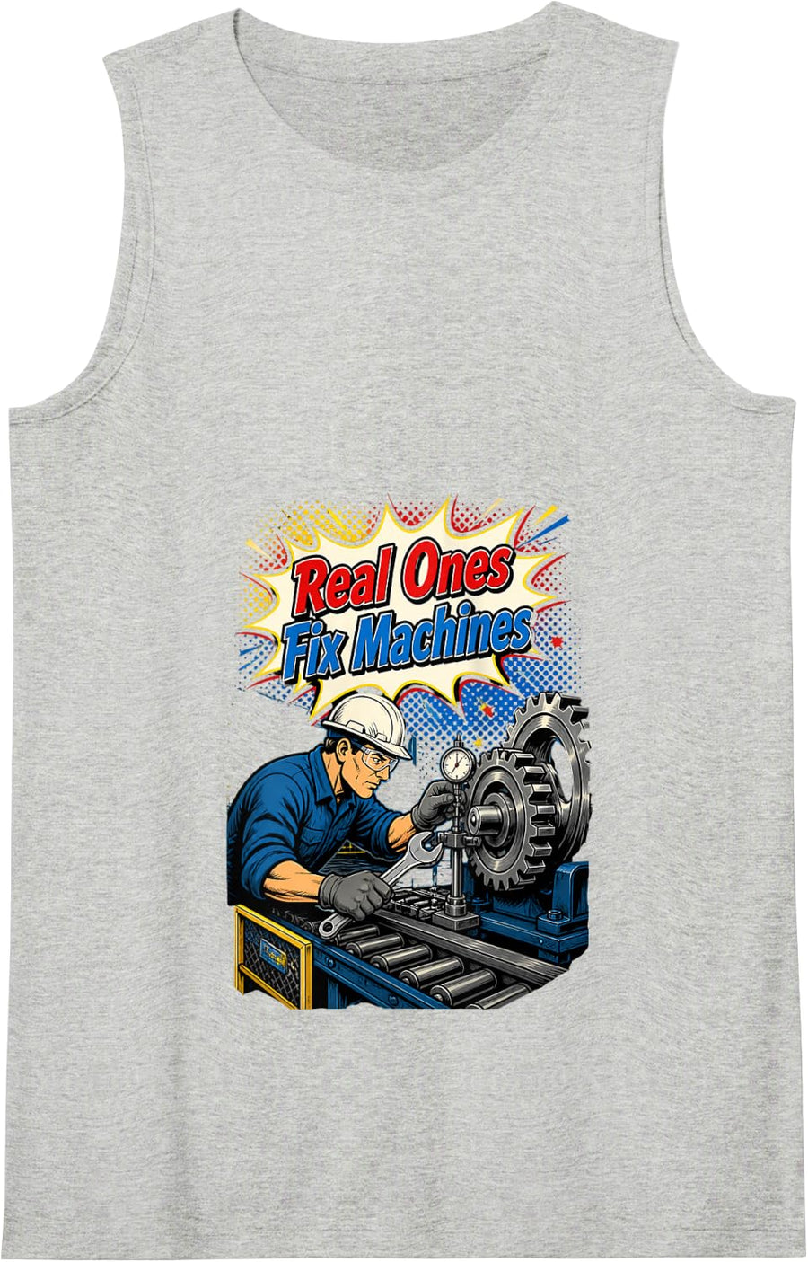 Millwright Union Millwrights Industrial Mechanic Machinist Tank Top - Heather Grey