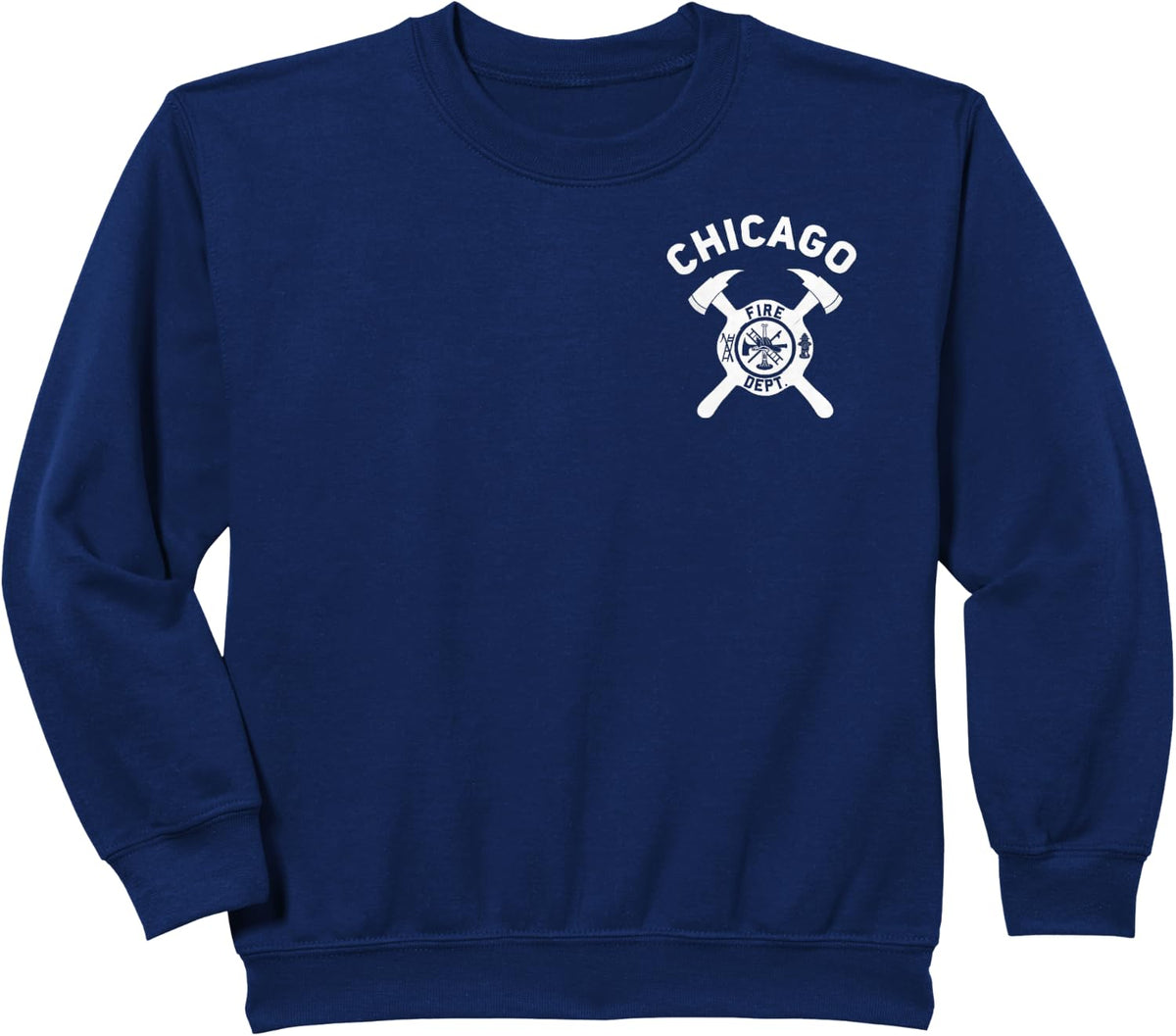 Illinois Fire Department Chicago Firefighter Sweatshirt - Navy Blue