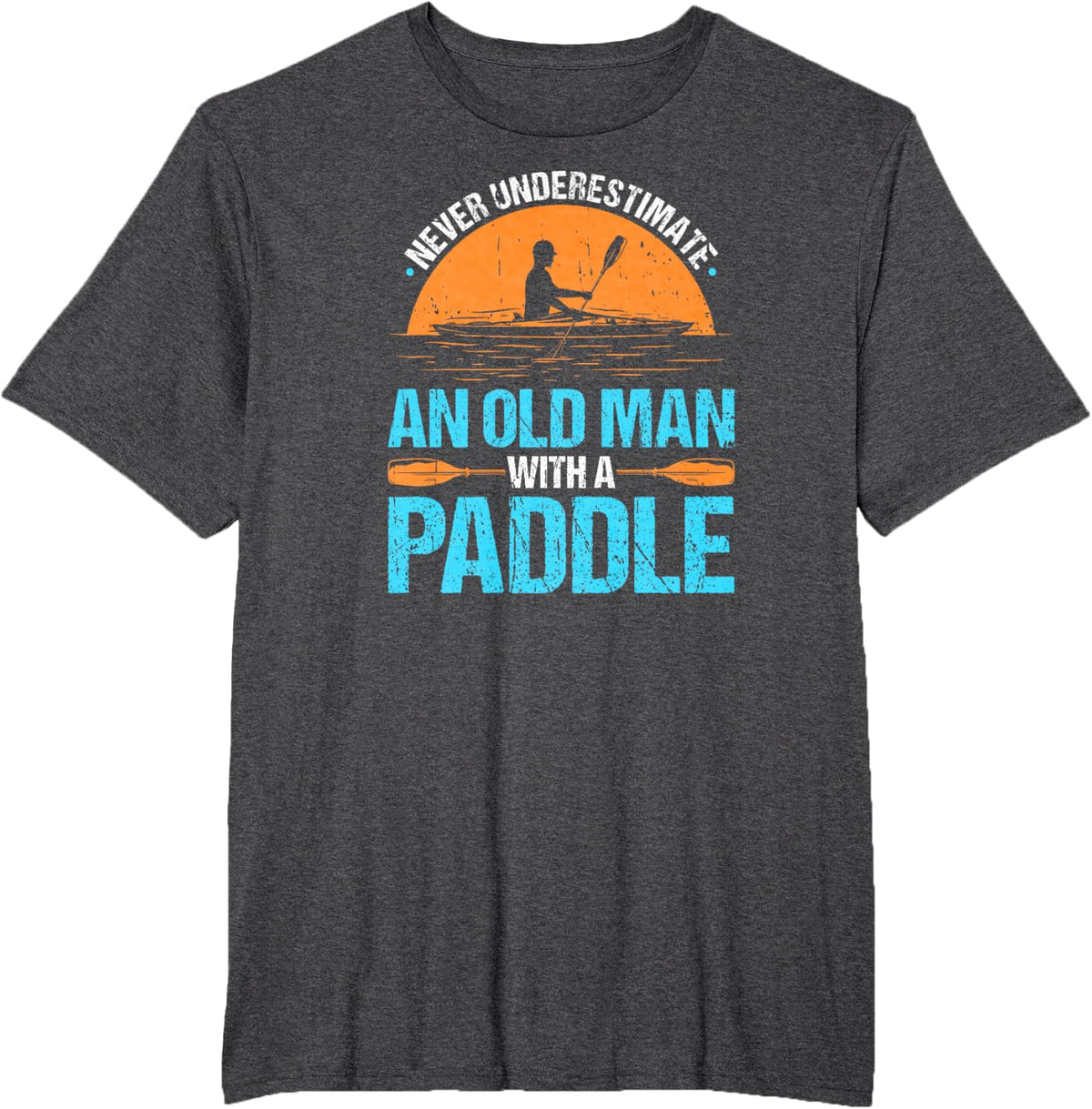 Canoe Boat Paddling Kayak T-Shirt - Dark Heather Grey