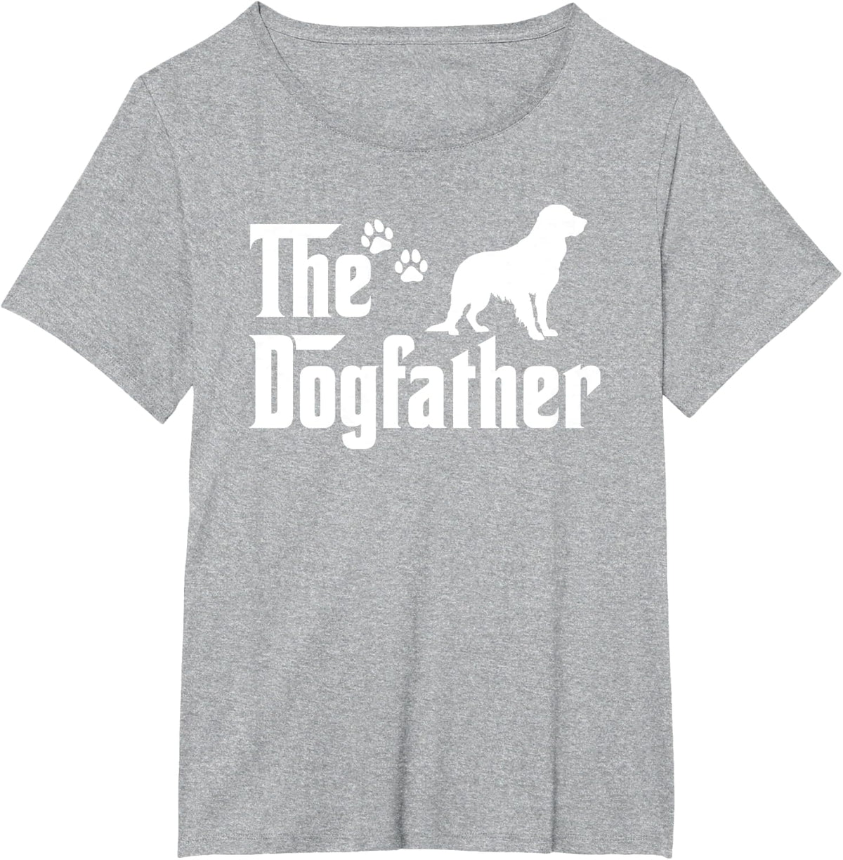 The Dogfather Tee Fathers day Gift Dog Dad Golden retriever T-Shirt - Heather Grey
