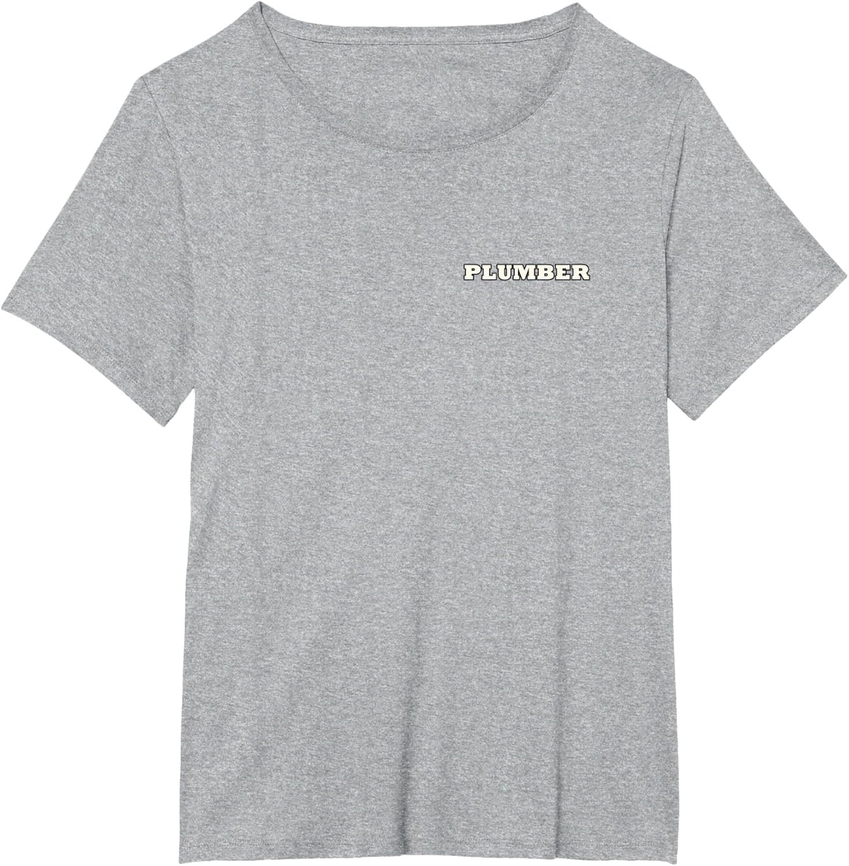 Plumber Plumbing Technician Trades Bold Typography T-Shirt - Heather Grey