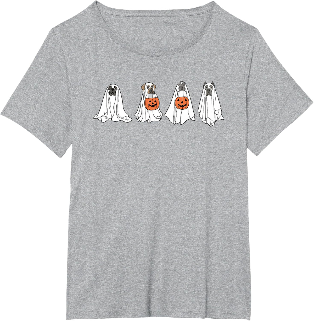 Cane Corso Ghost Dog Halloween Costume Dog Lover T-Shirt - Heather Grey