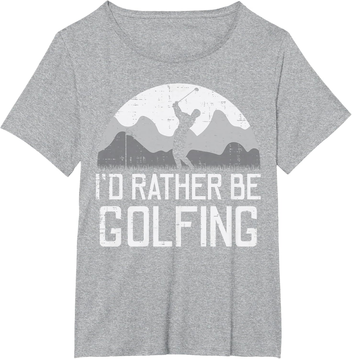 Id Rather Be Golfing Golfer Golf Player Dad Men Women Kids T-Shirt - Heather Grey
