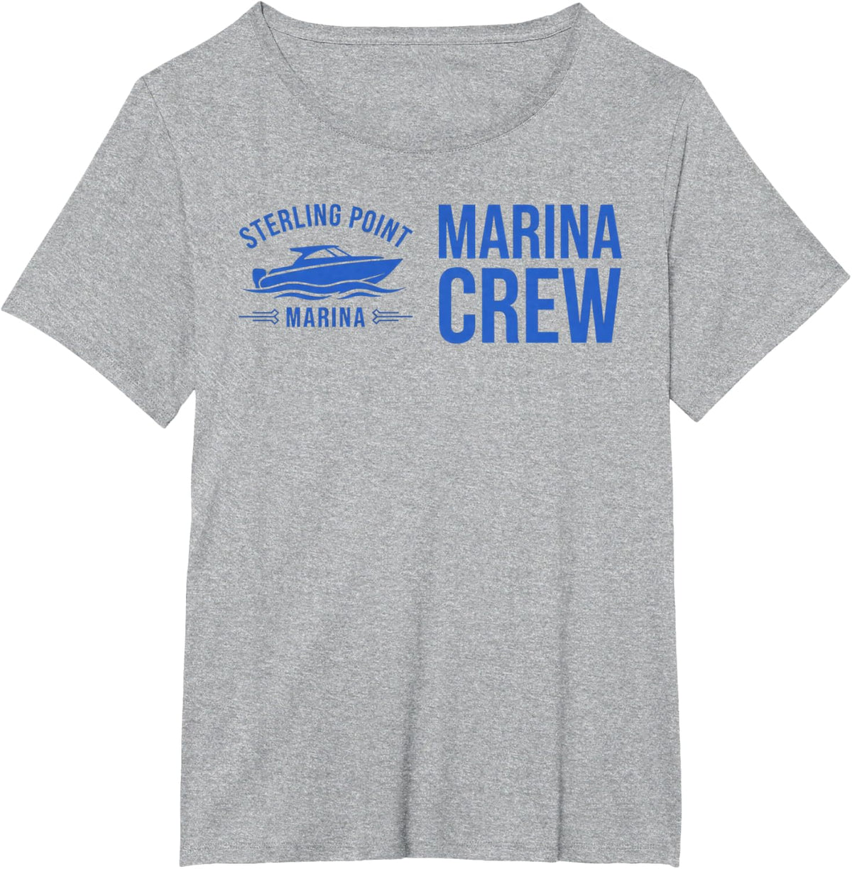 Sterling Point Marina Crew Boating Nautical Sailor T-Shirt - Heather Grey