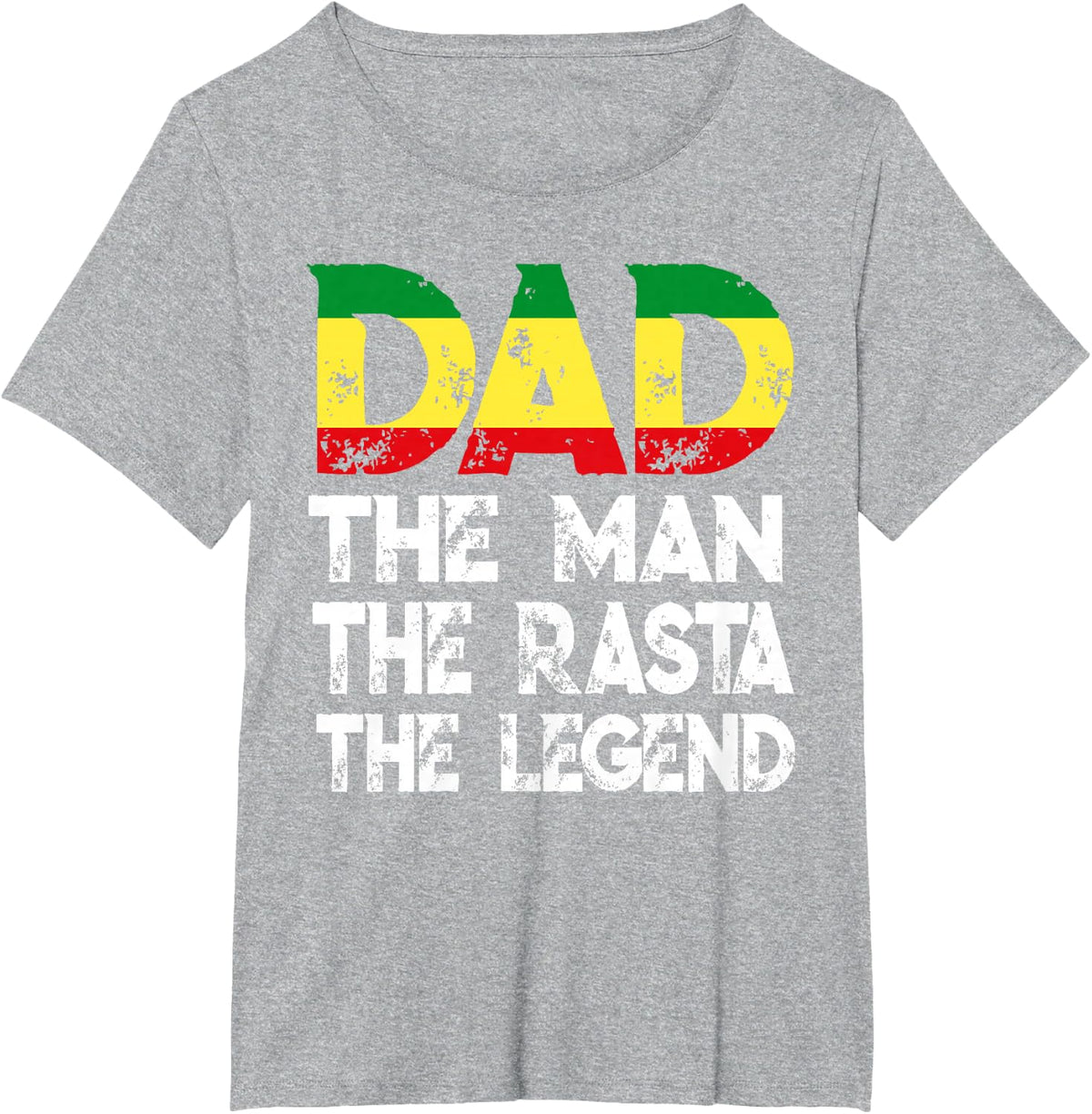 Storecastle: Dad The Rasta The Legend Father's Day T-Shirt T-Shirt - Heather Grey