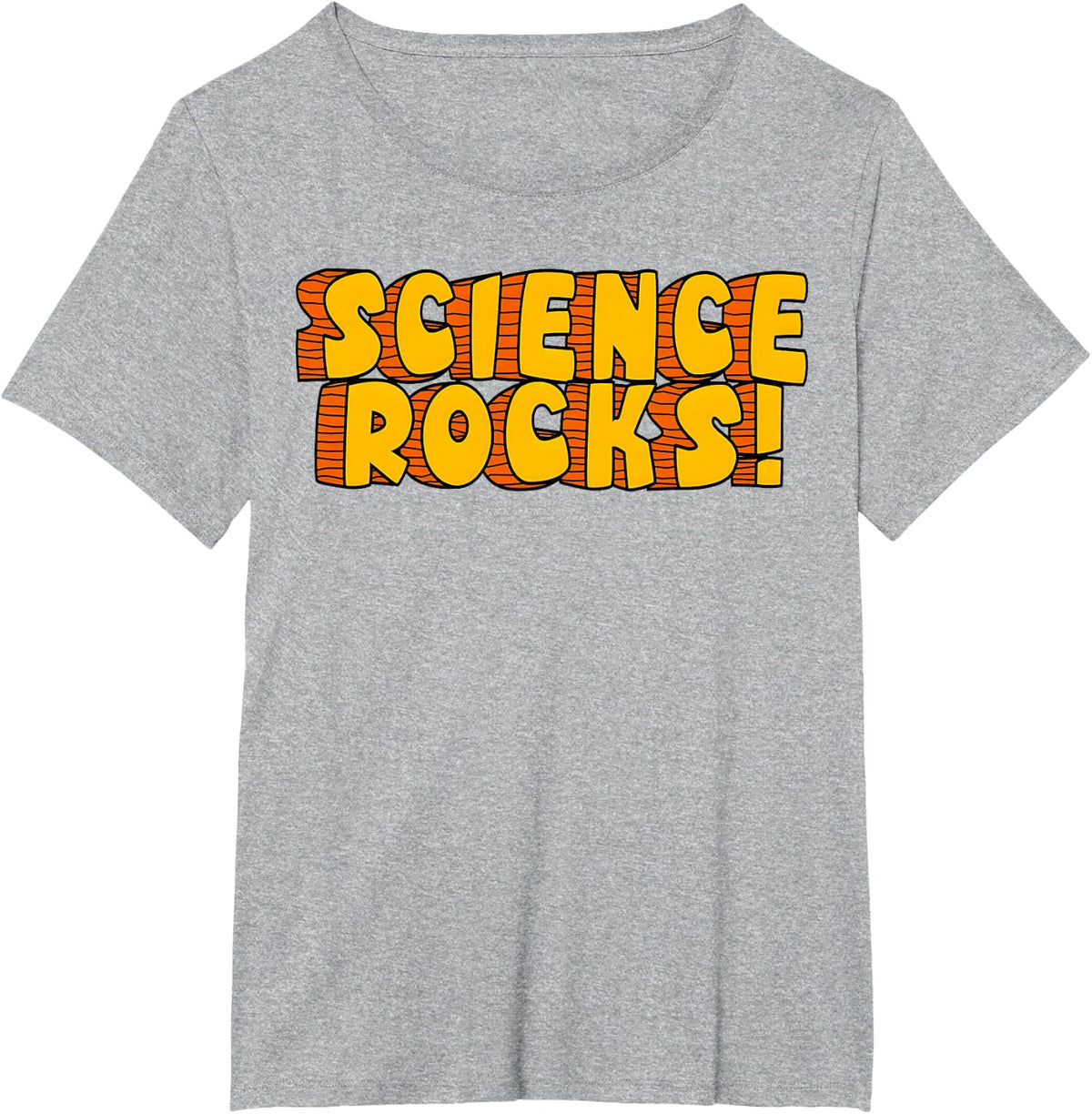 Science Rocks Retro STEM Teacher Science Nerd Joke T-Shirt - Heather Grey