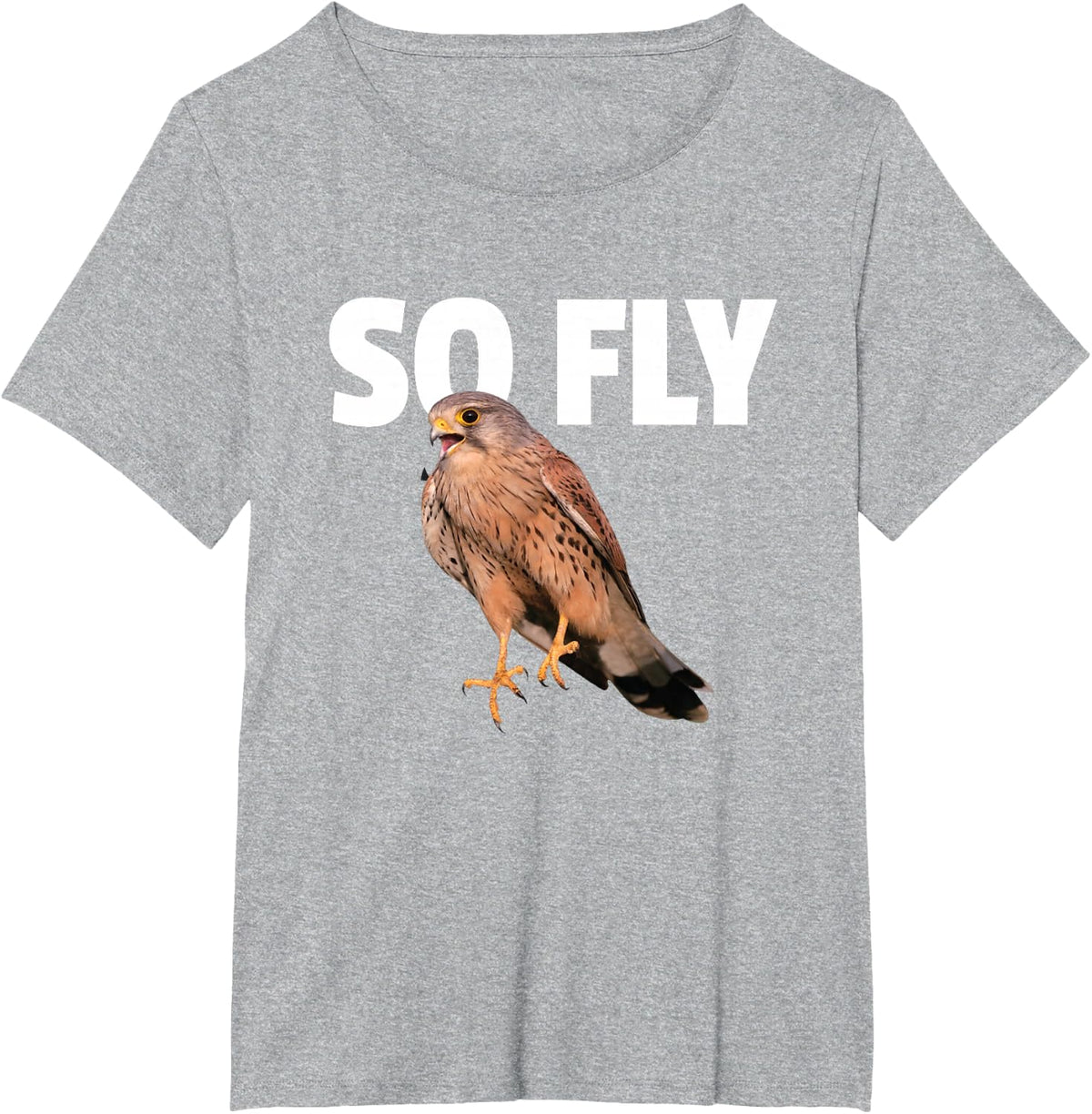 Kestrel Falcon Bird Birdwatching So Fly T-Shirt - Heather Grey