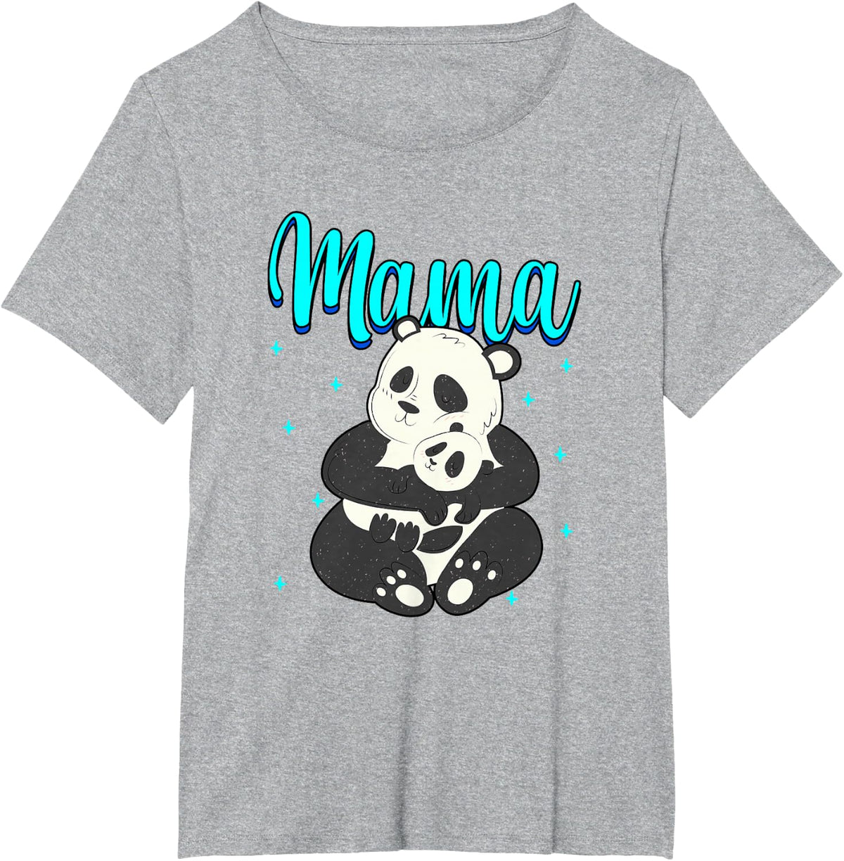 Mama Panda Bear Mama Mom Women Mothers Day T-Shirt - Heather Grey