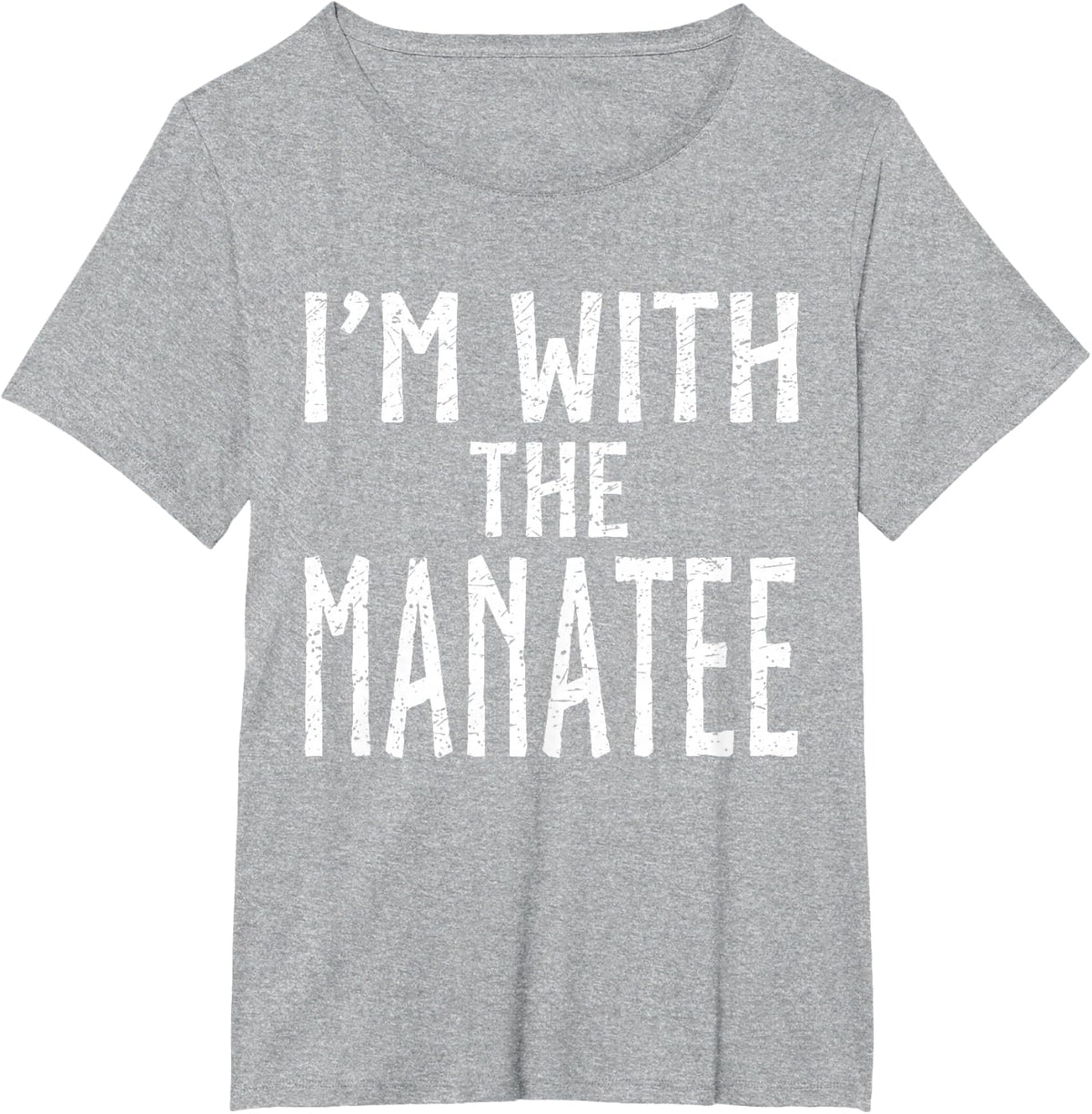 I'm with The Manatee Costume Funny Halloween Matching T-Shirt - Heather Grey