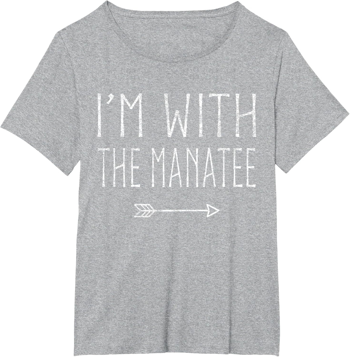 I'm with The Manatee Costume Lazy Easy Funny Halloween T-Shirt - Heather Grey