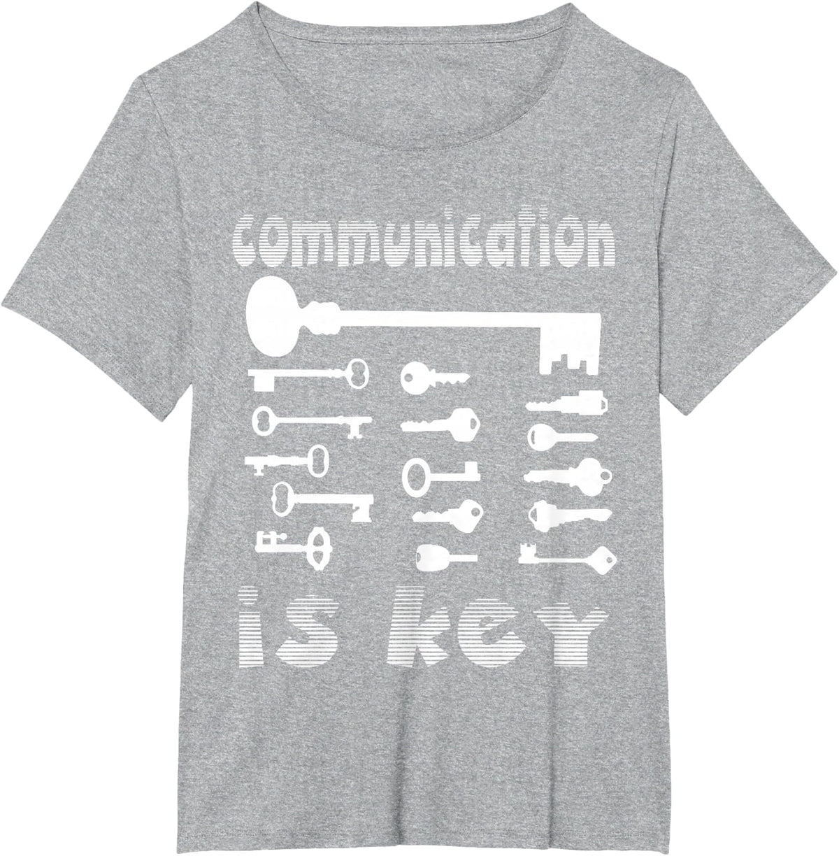 Communication is the key T-Shirt - Heather Grey