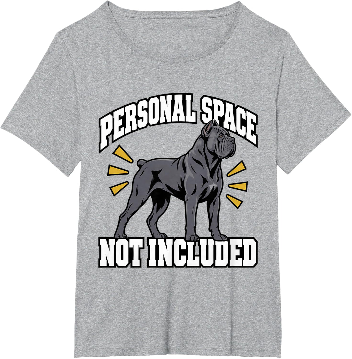 Cane Corso Personal Space Not Included Breed Lover Dog Cute T-Shirt - Heather Grey