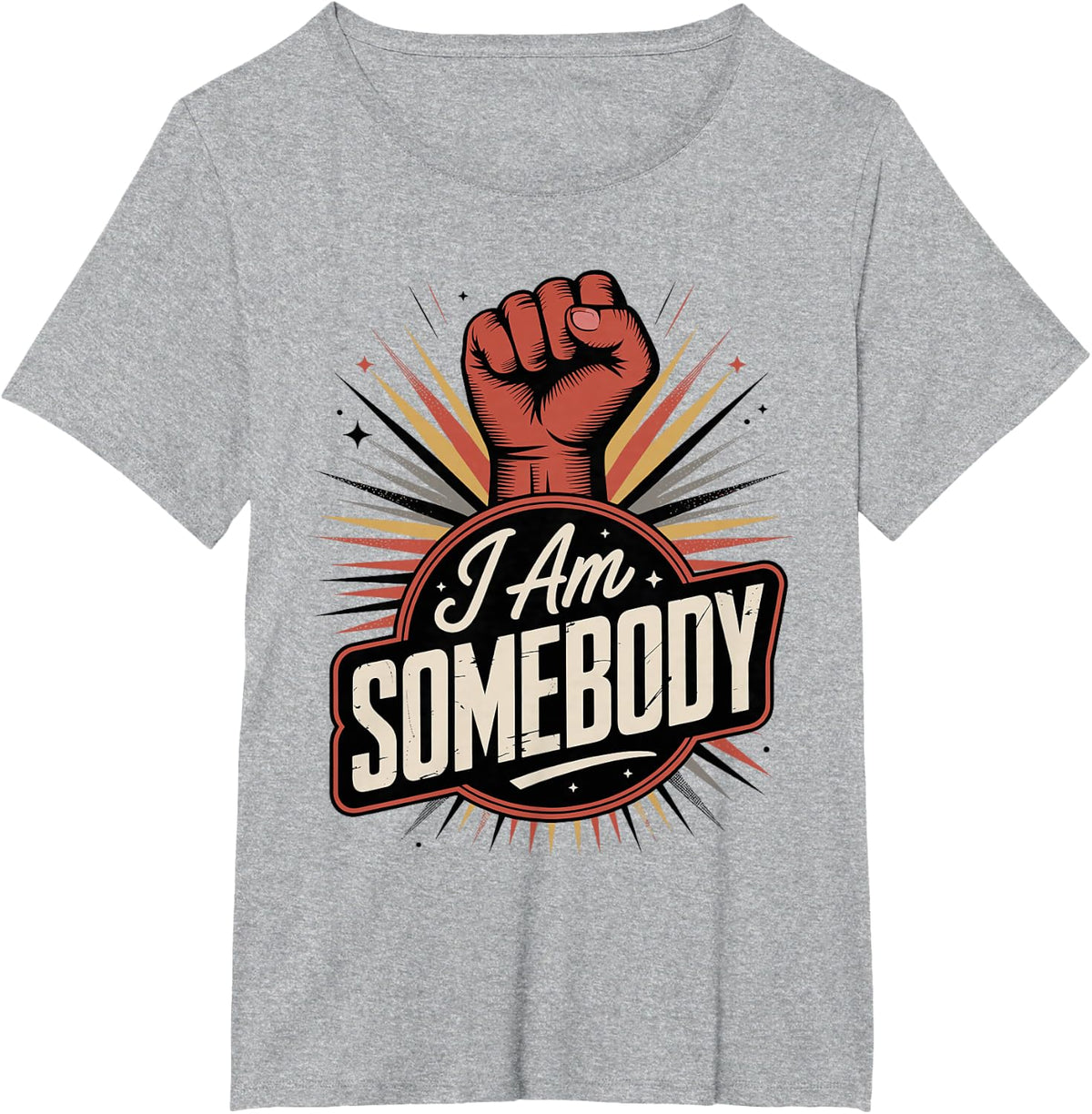I Am Somebody | Civil Rights Empowerment Graphic T-Shirt - Heather Grey