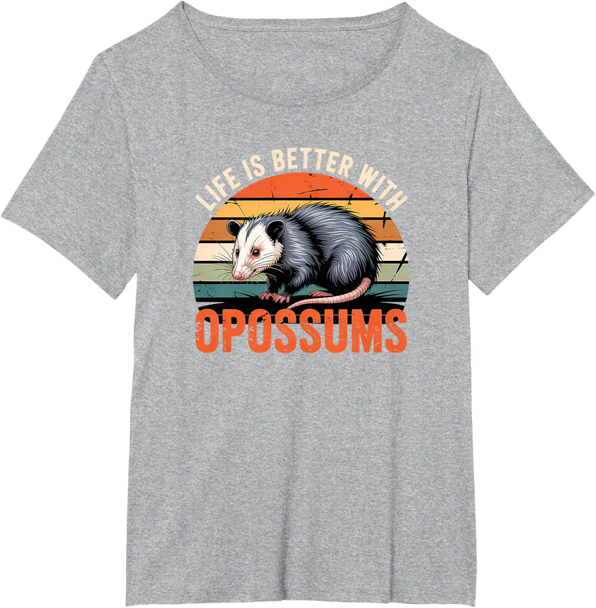 Opossum T-Shirt - Heather Grey