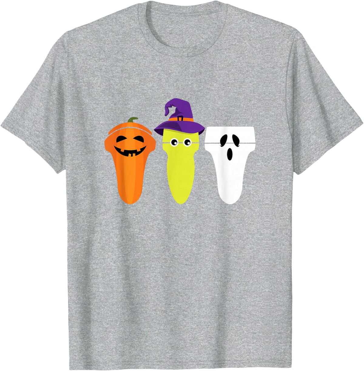 Sonographer Halloween Pumpkin Ghost Witch Transducer Tee T-Shirt for Ultrasound Tech - Heather Grey
