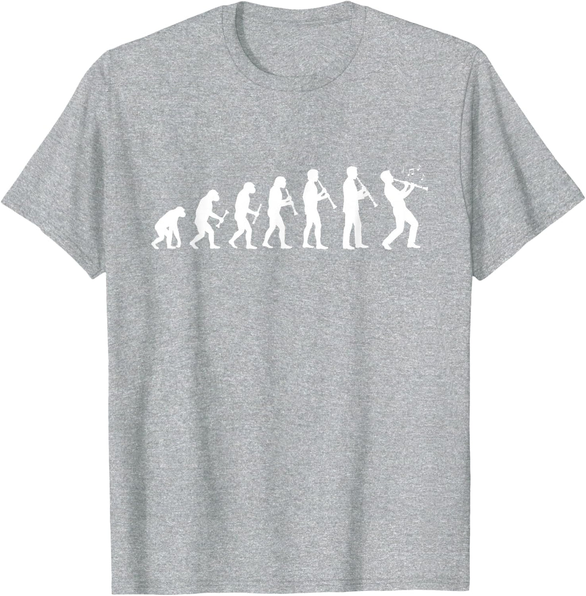 Clarinet Player Evolution T-Shirt - Heather Grey