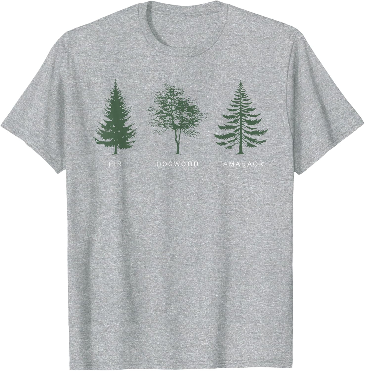Fir Dogwood Tamarack Vintage National Park Funny T-Shirt - Heather Grey