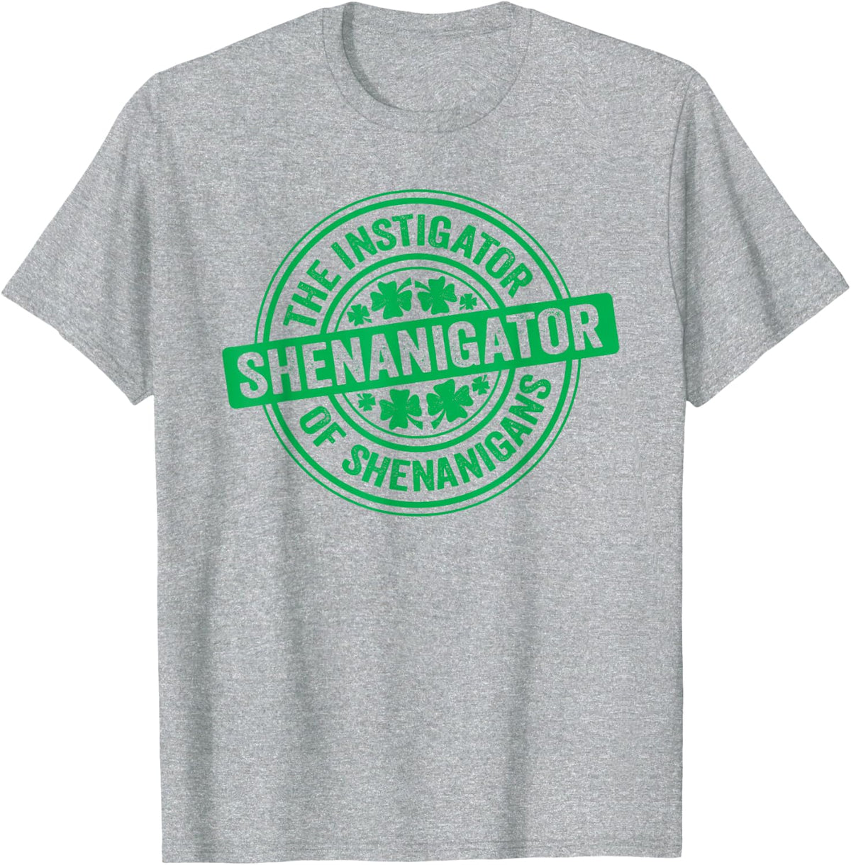 Detour Shirts Shenanigator St. Patrick's Day Shenanigans Instigator Funny T-Shirt - Heather Grey