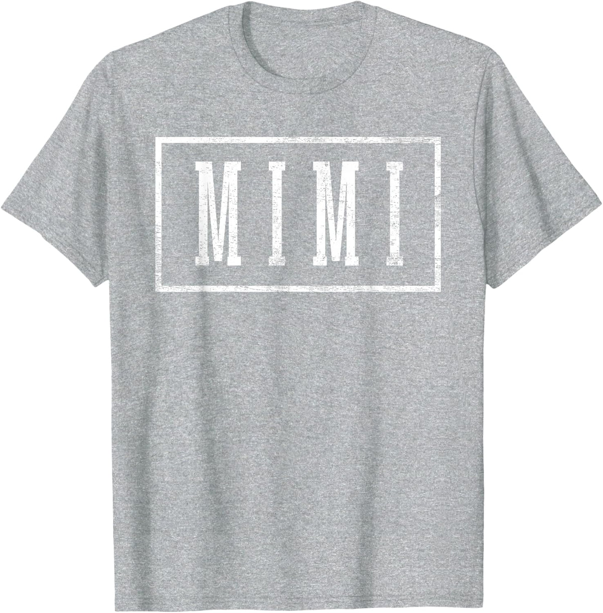 Mimi - Sleek Framed Design Mother's Day Mimi T-Shirt - Heather Grey