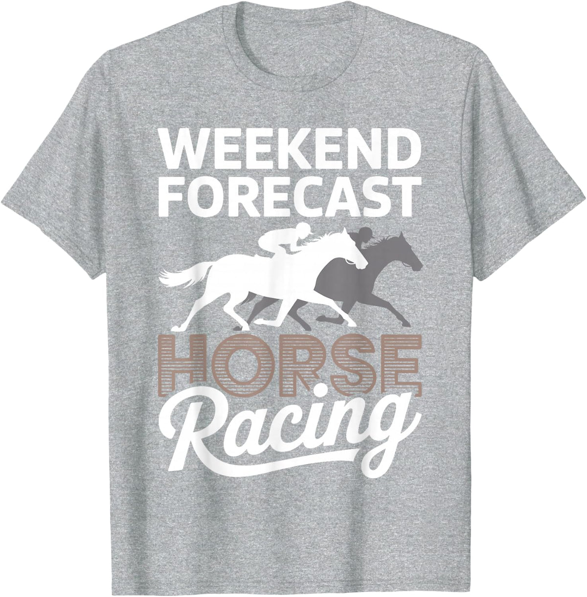 Funny Horse Racing Art for Men Women Jockey Horse Racing T-Shirt - Heather Grey