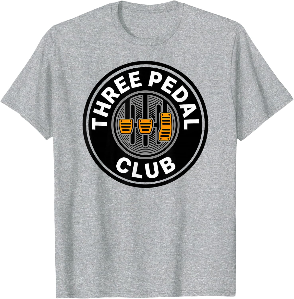 Manual Transmission Three Pedal Club Car Enthusiast T-Shirt - Heather Grey