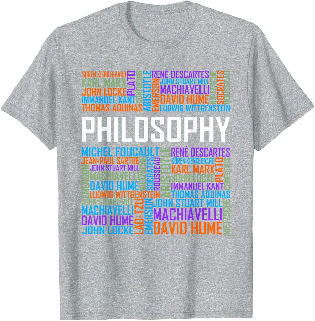 Philosophy Words Lover Gift Philosopher T-Shirt - Heather Grey