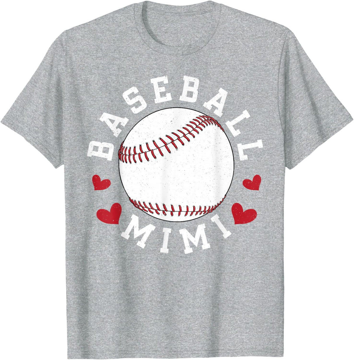 Baseball Mimi Grandma Mimi Of A Baseball Player Mimi T-Shirt - Heather Grey