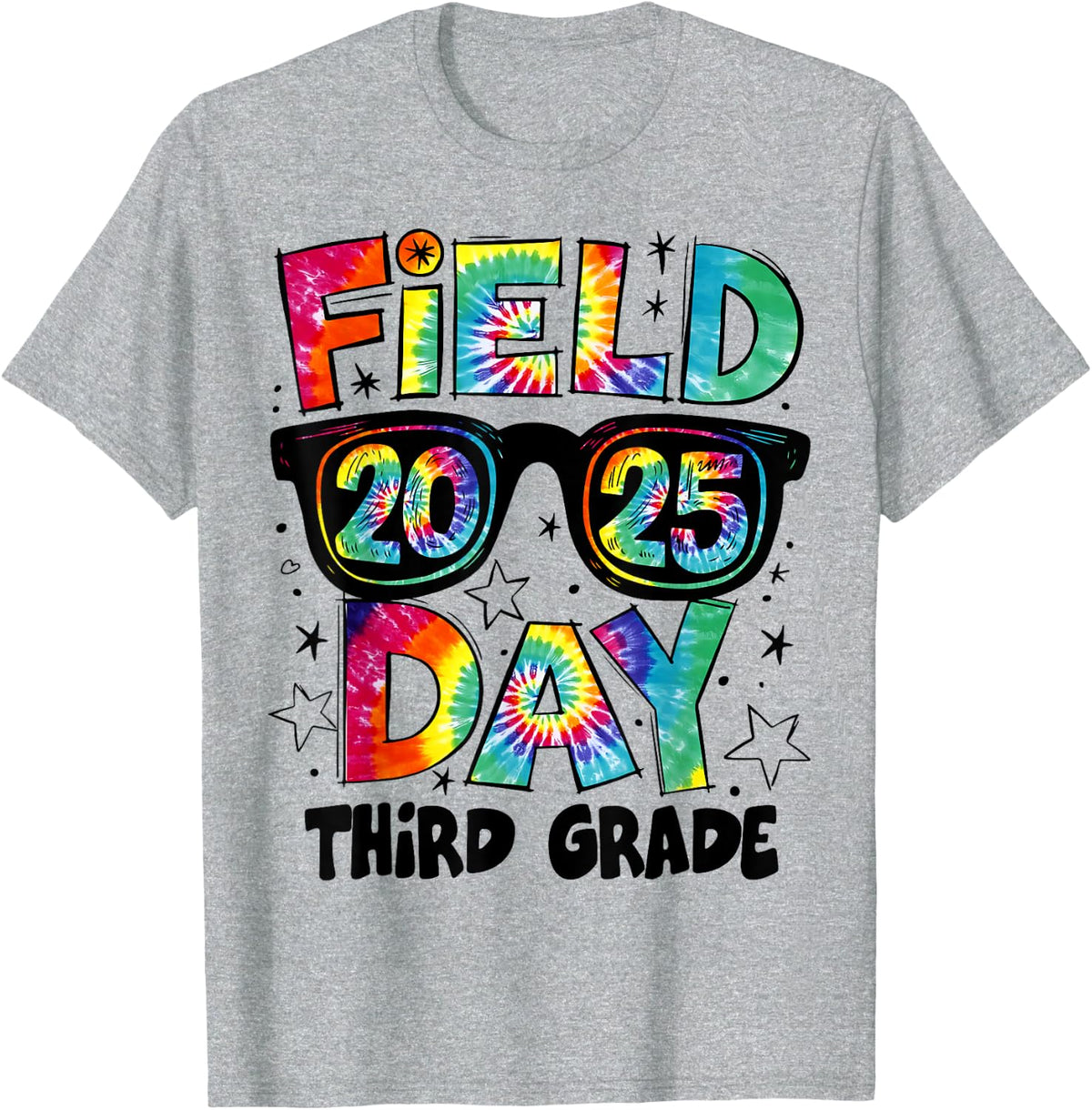 Field Day Third Grade Field Trip Fun Day Teacher Student T-Shirt - Heather Grey