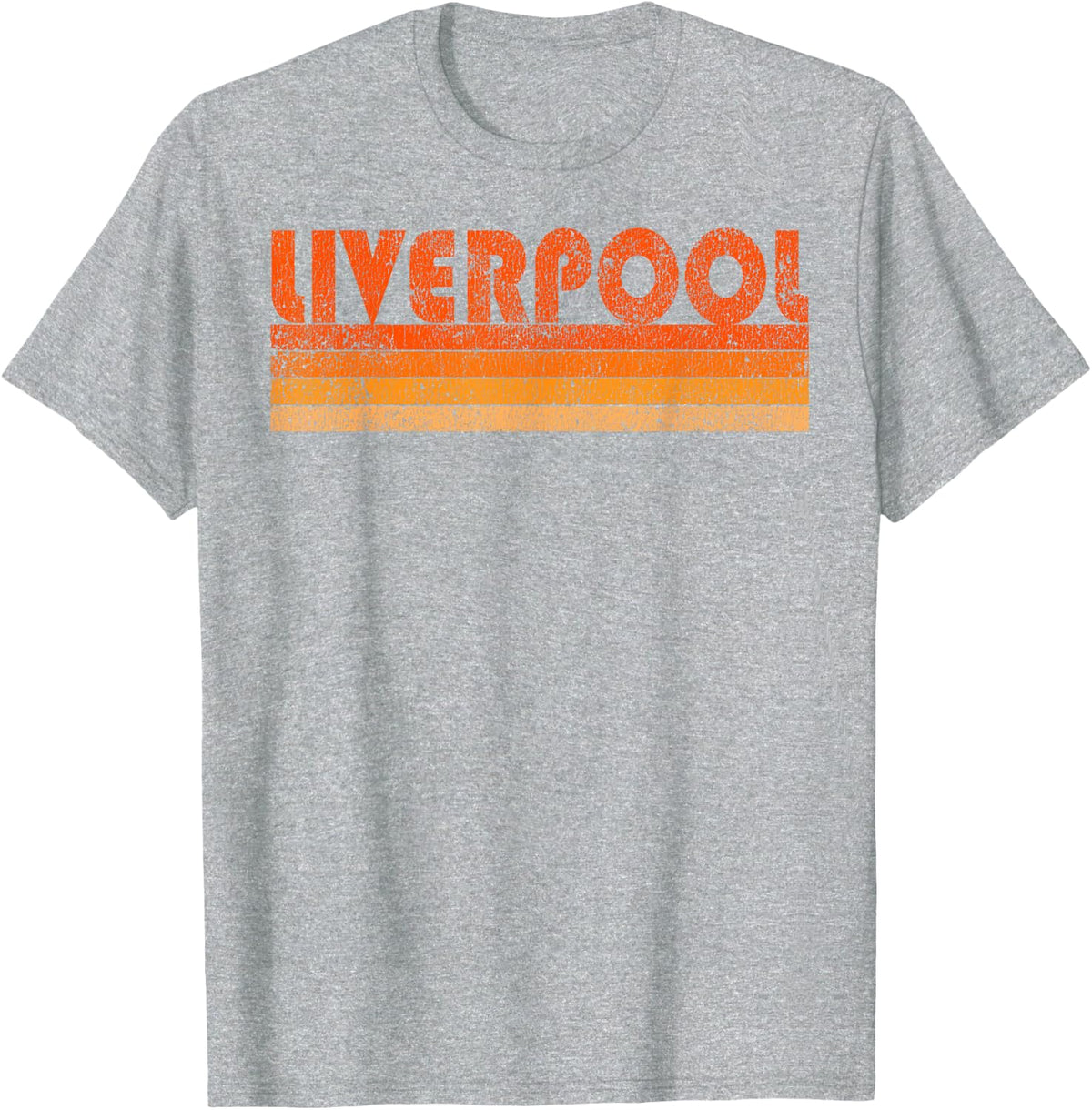 Vintage Retro Liverpool England T-Shirt - Heather Grey