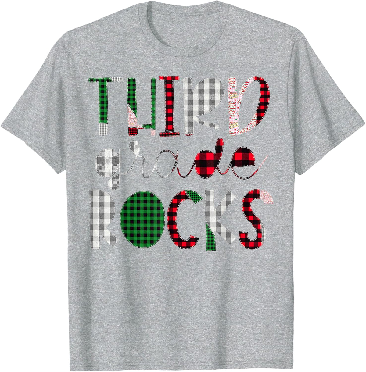 Grade - Shirts Teacher Grade Rocks Team Third 3rd T-Shirt - Heather Grey