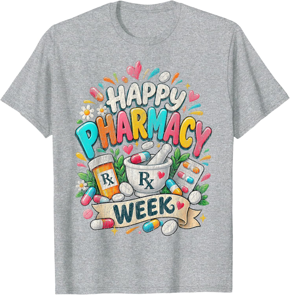 Happy Pharmacy Week Pharmacy Technician T-Shirt - Heather Grey