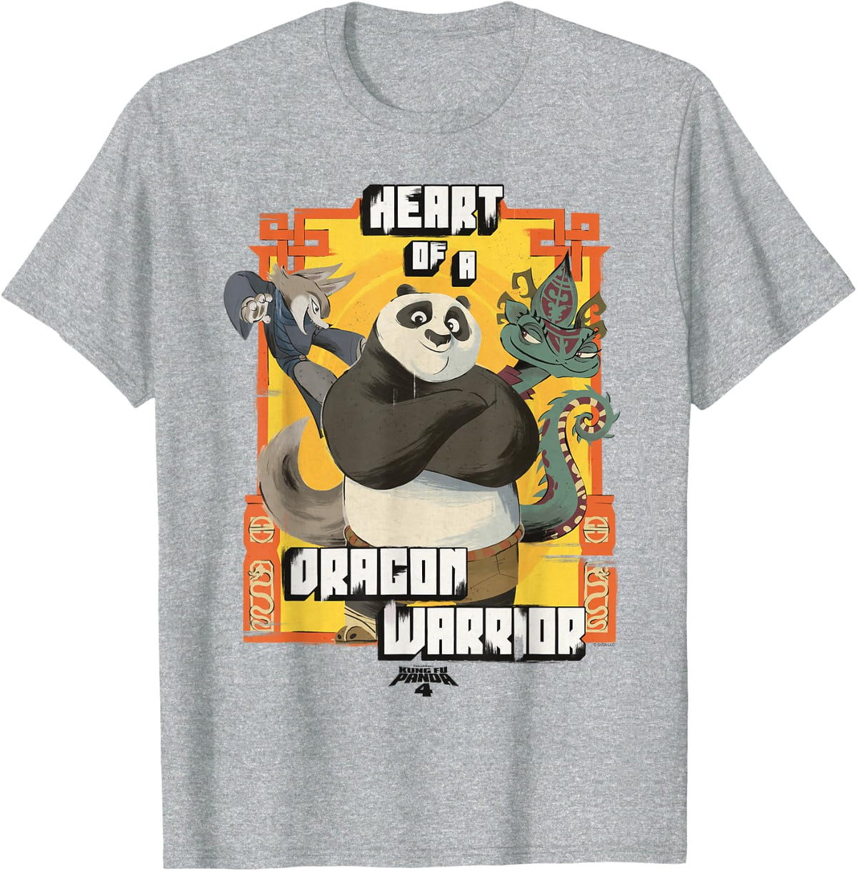 4 Dragon Warrior T-Shirt - Heather Grey