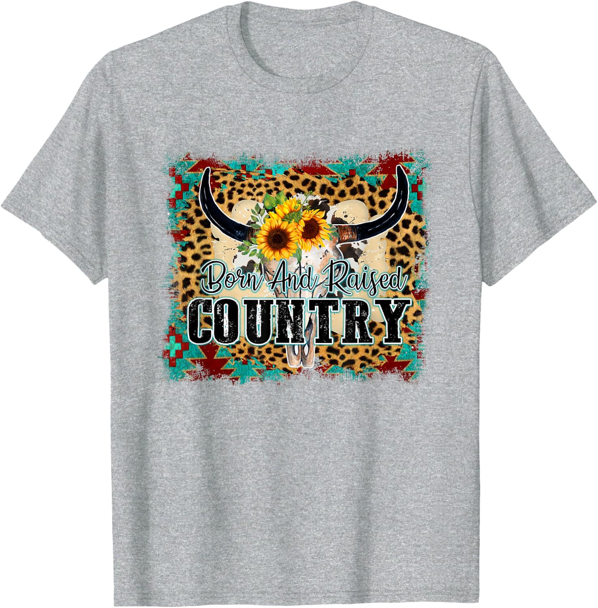 Country Western Cactus sunflower apparel women girls T-Shirt - Heather Grey